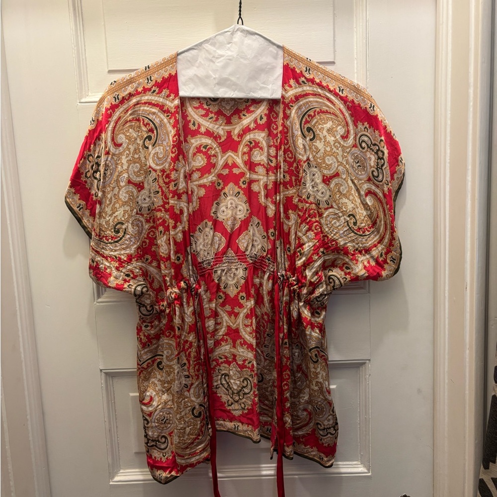 Cabi silk kimono top